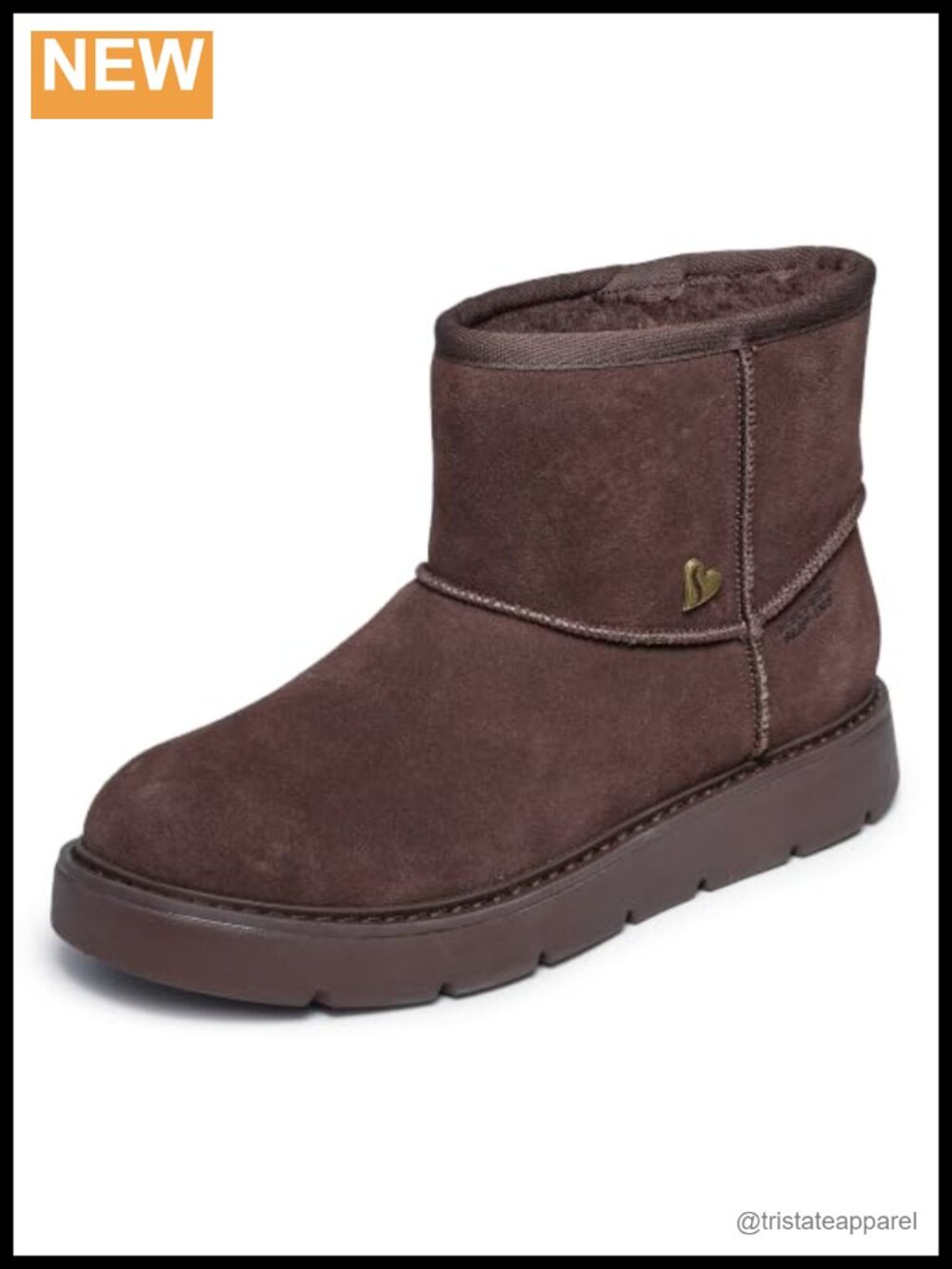 Suede Ankle Booties - Memory Foam Slip-on Winter Boots